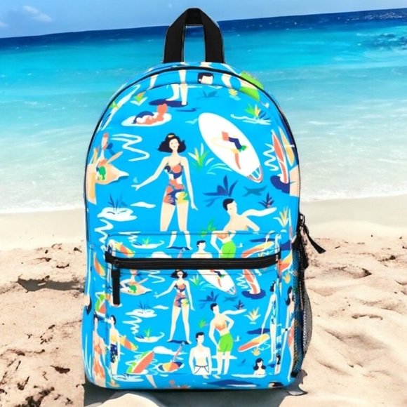 Beach Backpack | Summer Bag Nautica l Bookbag | Weekend Backpack | Vacation Back - Picture 1 of 10